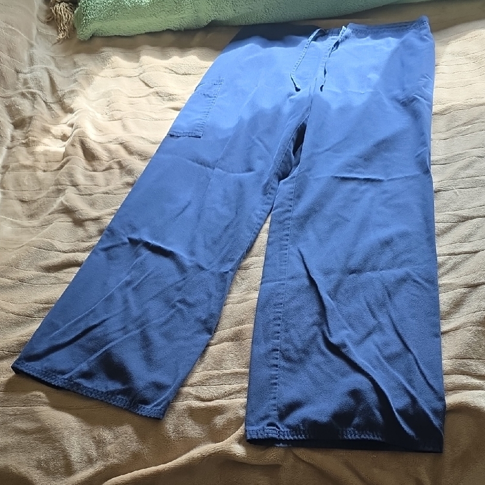 M SB Scrub Women's Indigo Wide-Leg Scrub Pants